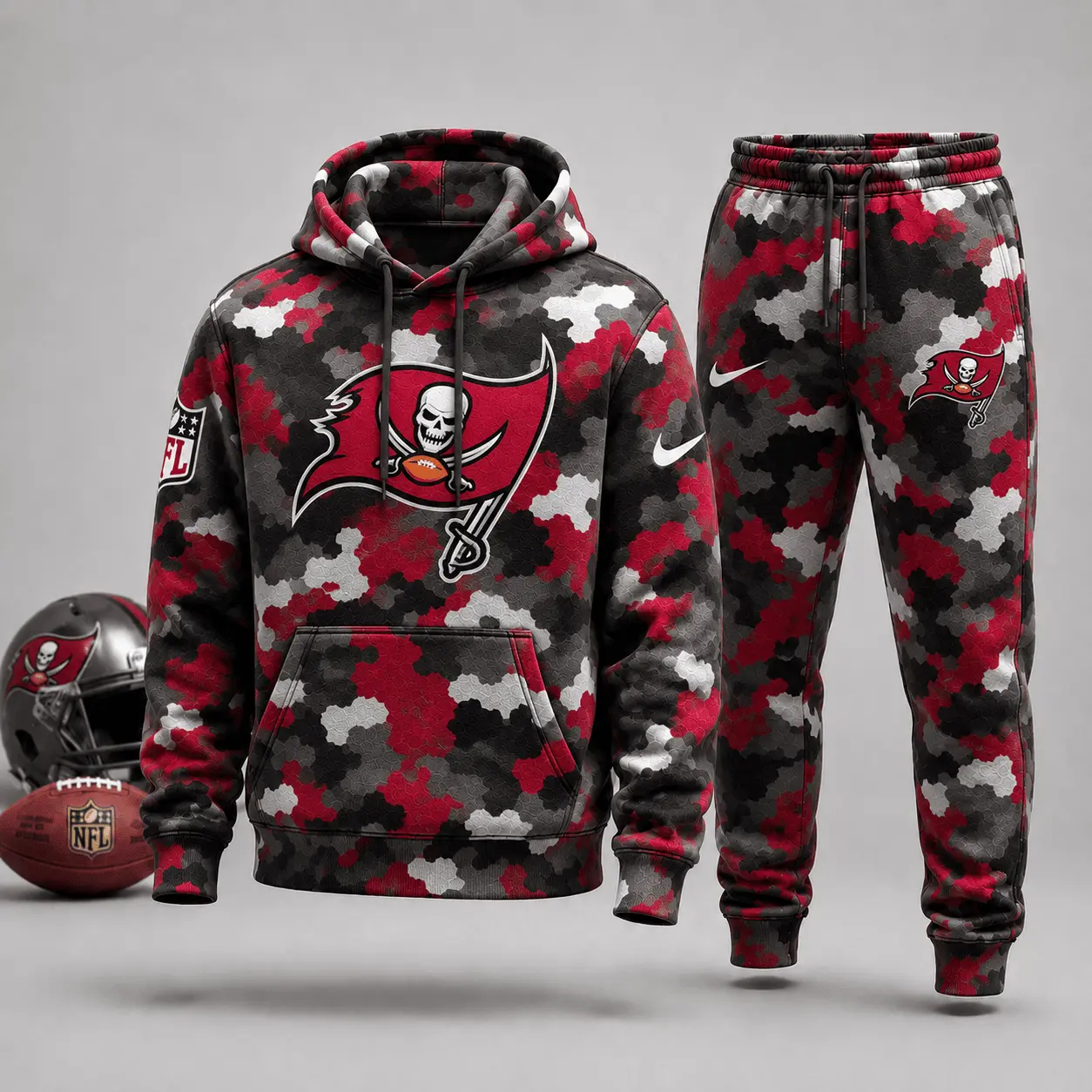 Tampa Bay Buccaneers | Premium NFL Game Day Camo Hoodie & Jogger Set NY