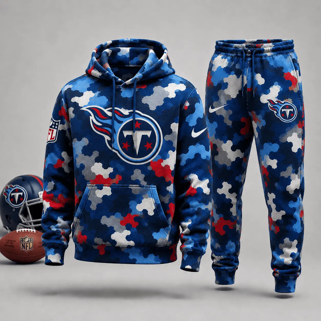 Tennessee Titans | Premium NFL Game Day Camo Hoodie & Jogger Set NY
