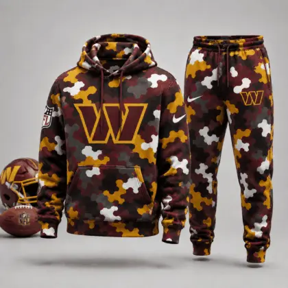 Washington Commanders | Premium NFL Game Day Camo Hoodie & Jogger Set NY