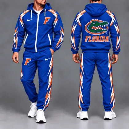 Florida Gators | Premium NCAA Elevate Performance Full-Zip Hooded Jacket & Jogger Pants Set NTH1