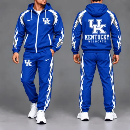 Kentucky Wildcats | Premium NCAA Elevate Performance Full-Zip Hooded Jacket & Jogger Pants Set NTH1
