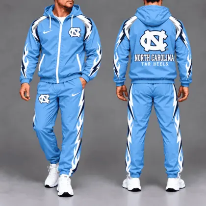 North Carolina Tar Heels | Premium NCAA Elevate Performance Full-Zip Hooded Jacket & Jogger Pants Set NTH1
