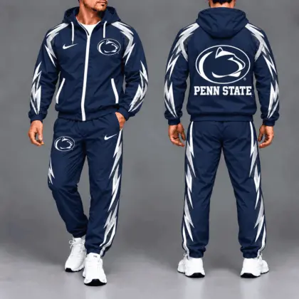 Penn State Nittany Lions | Premium NCAA Elevate Performance Full-Zip Hooded Jacket & Jogger Pants Set NTH1