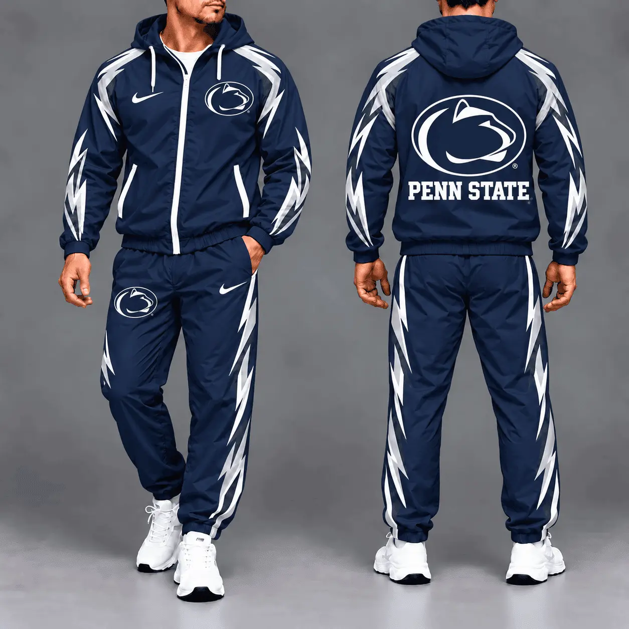 Penn State Nittany Lions | Premium NCAA Elevate Performance Full-Zip Hooded Jacket & Jogger Pants Set NTH1
