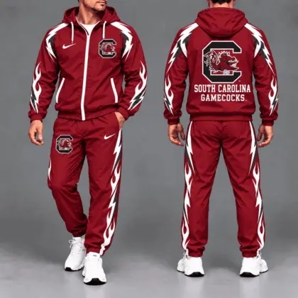 South Carolina Gamecocks | Premium NCAA Elevate Performance Full-Zip Hooded Jacket & Jogger Pants Set NTH1