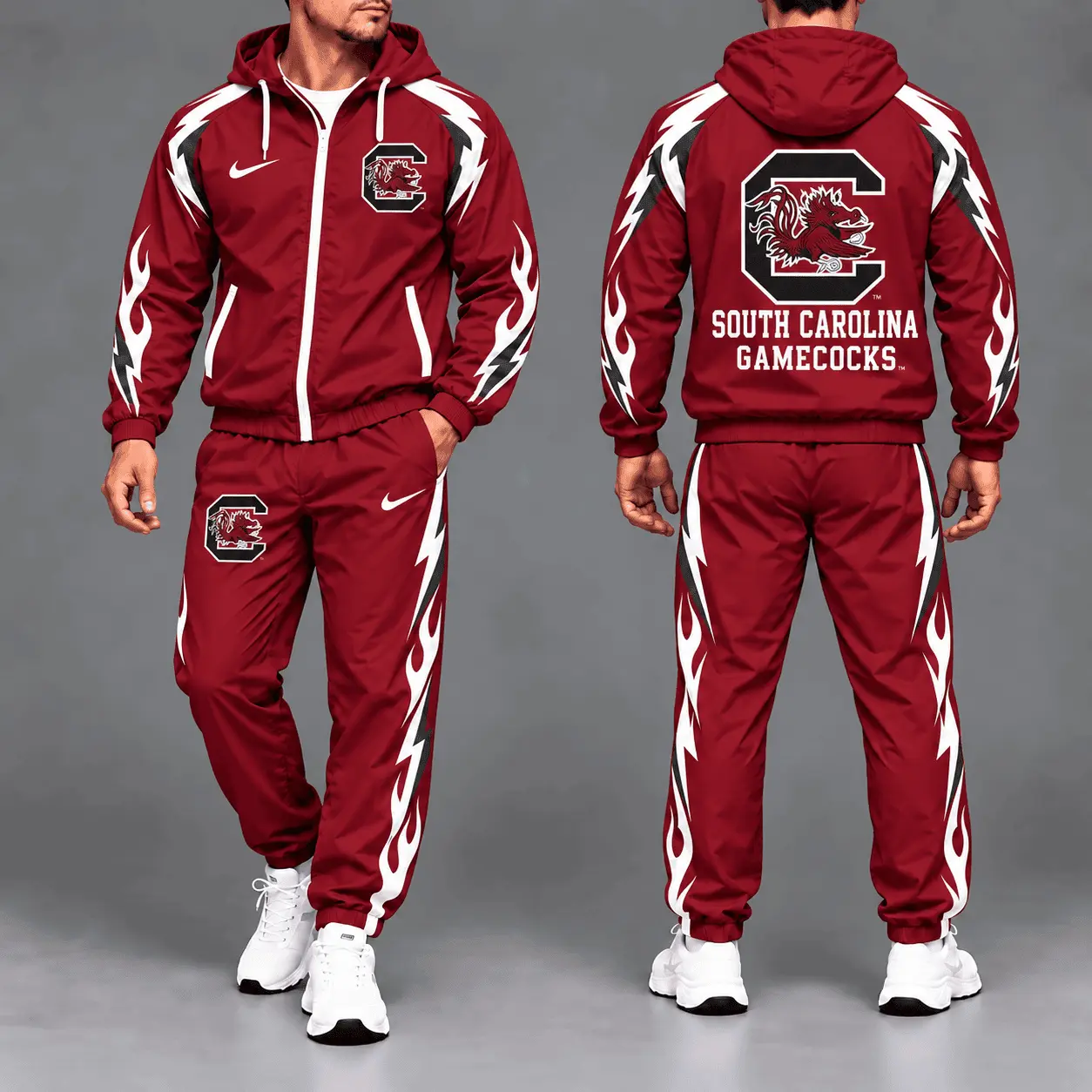 South Carolina Gamecocks | Premium NCAA Elevate Performance Full-Zip Hooded Jacket & Jogger Pants Set NTH1