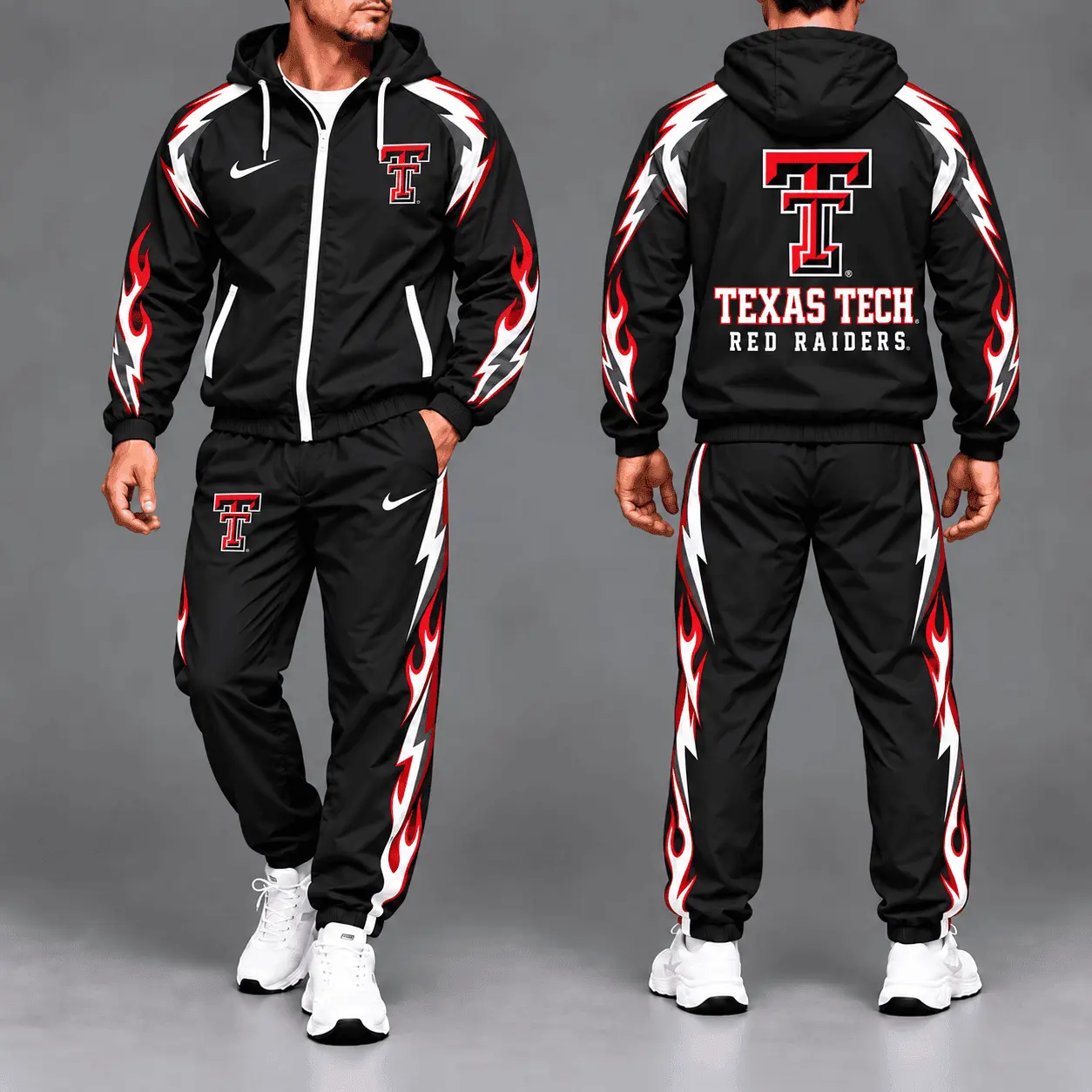 Texas Tech Red Raiders | Premium NCAA Elevate Performance Full-Zip Hooded Jacket & Jogger Pants Set NTH1