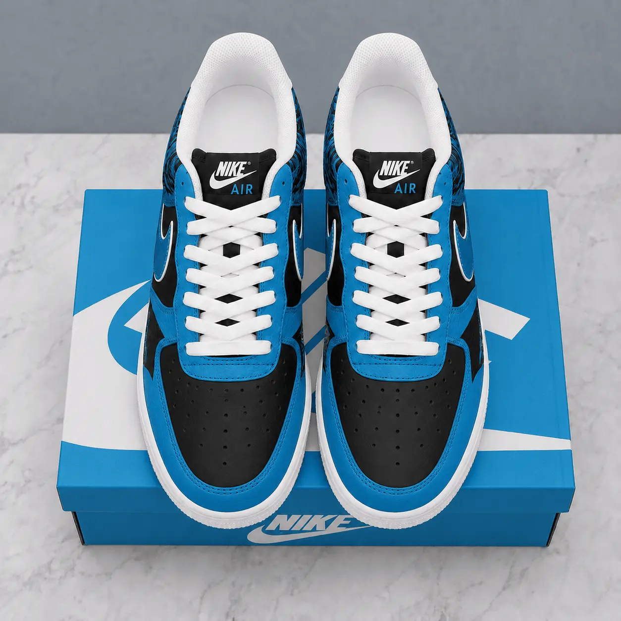 Carolina Panthers | Premium NFL Stadium Talon Line AF1 Shoes NTD - Image 2