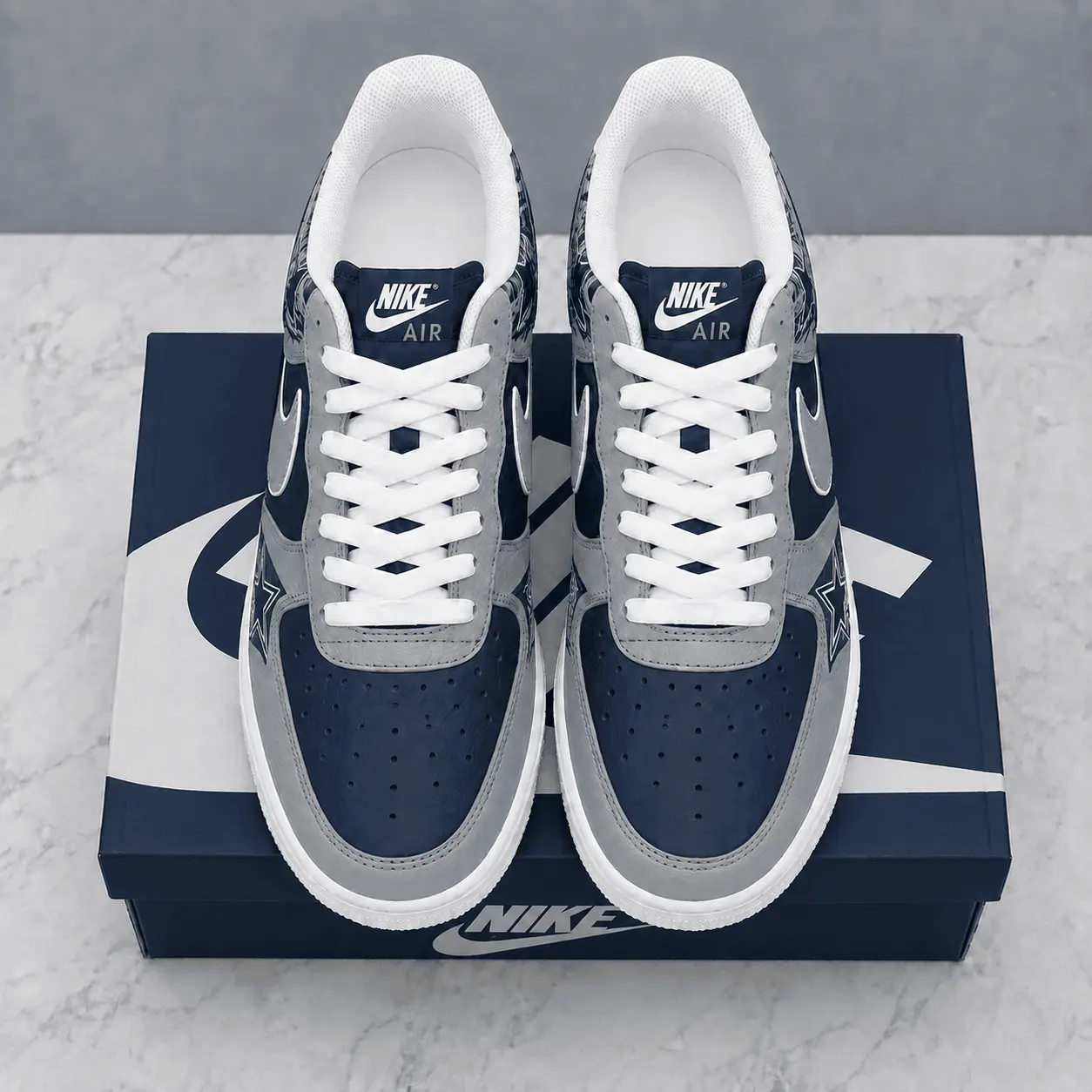 Dallas Cowboys | Premium NFL Stadium Talon Line AF1 Shoes NTD - Image 2