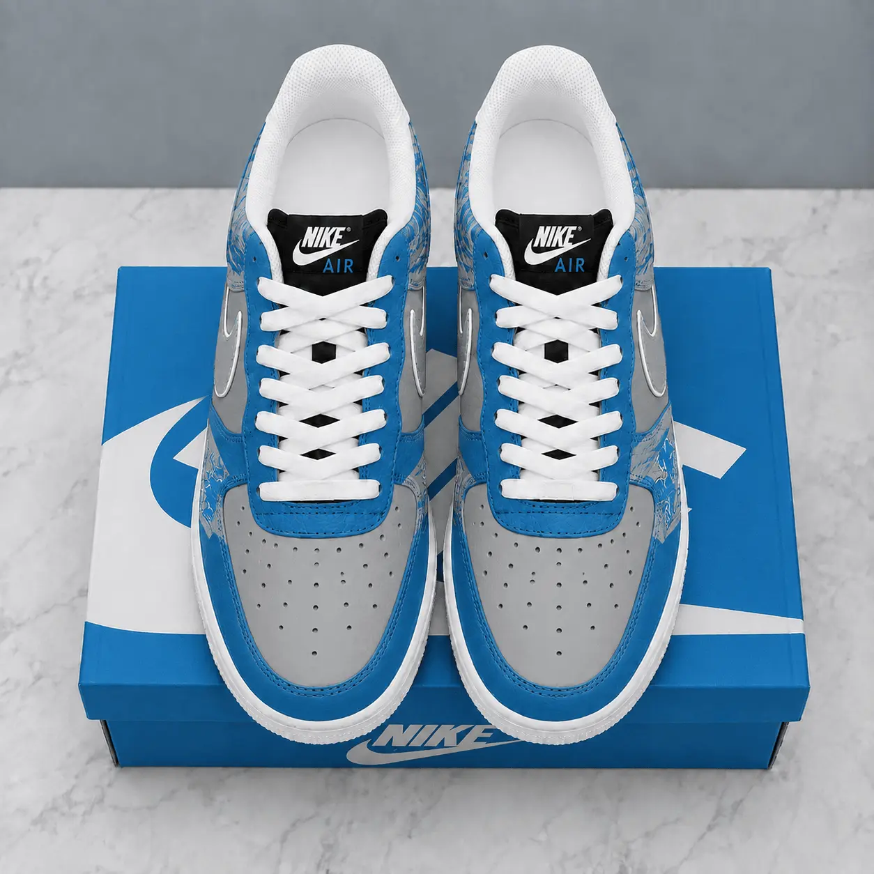 Detroit Lions | Premium NFL Stadium Talon Line AF1 Shoes NTD - Image 2