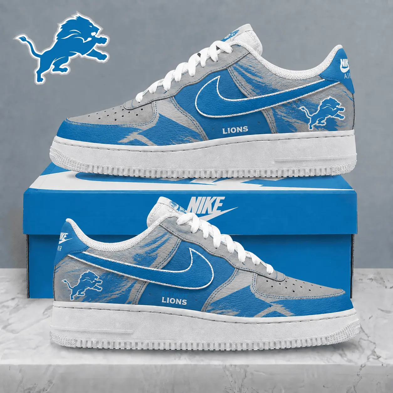 Detroit Lions | Premium NFL Stadium Talon Line AF1 Shoes NTD