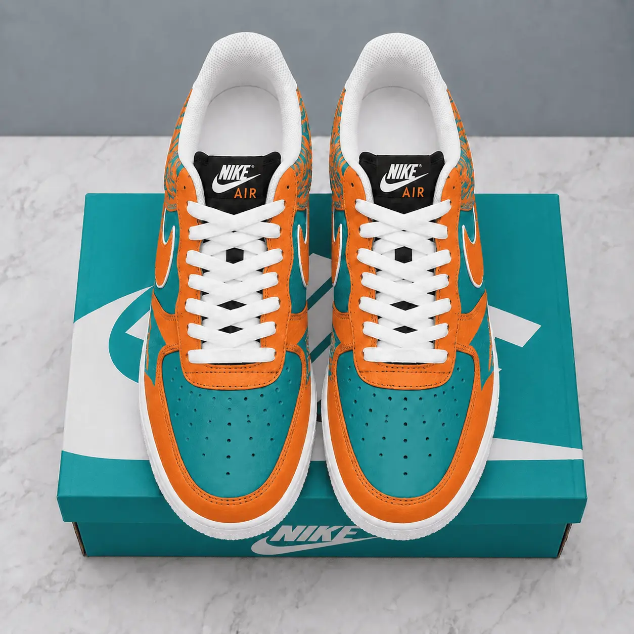 Miami Dolphins | Premium NFL Stadium Talon Line AF1 Shoes NTD - Image 2