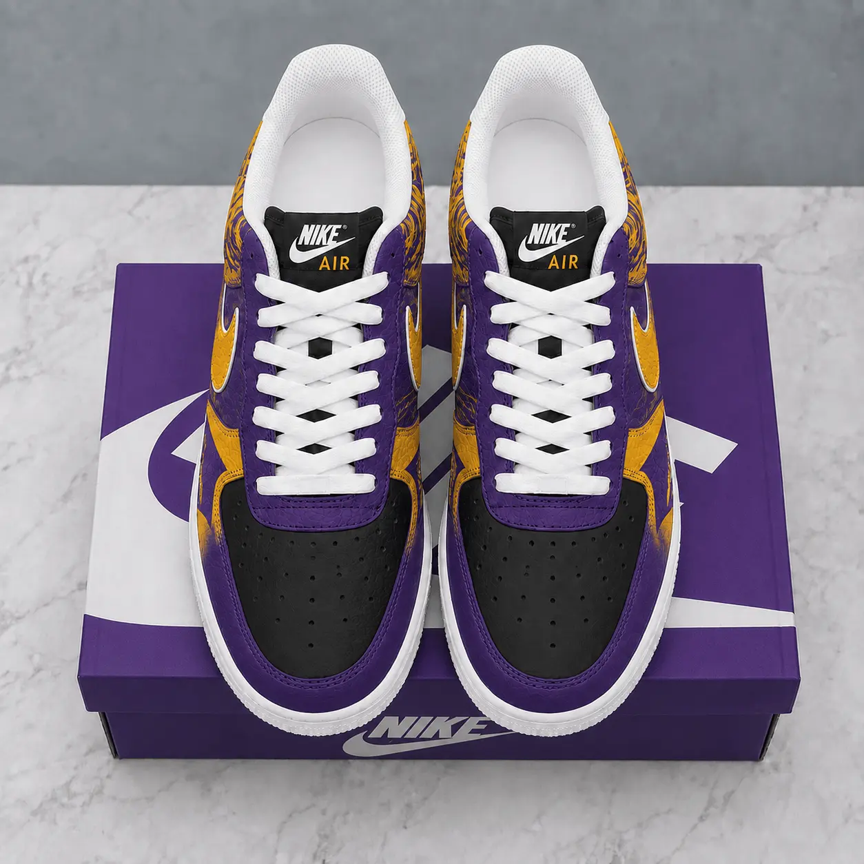 Minnesota Vikings | Premium NFL Stadium Talon Line AF1 Shoes NTD - Image 2