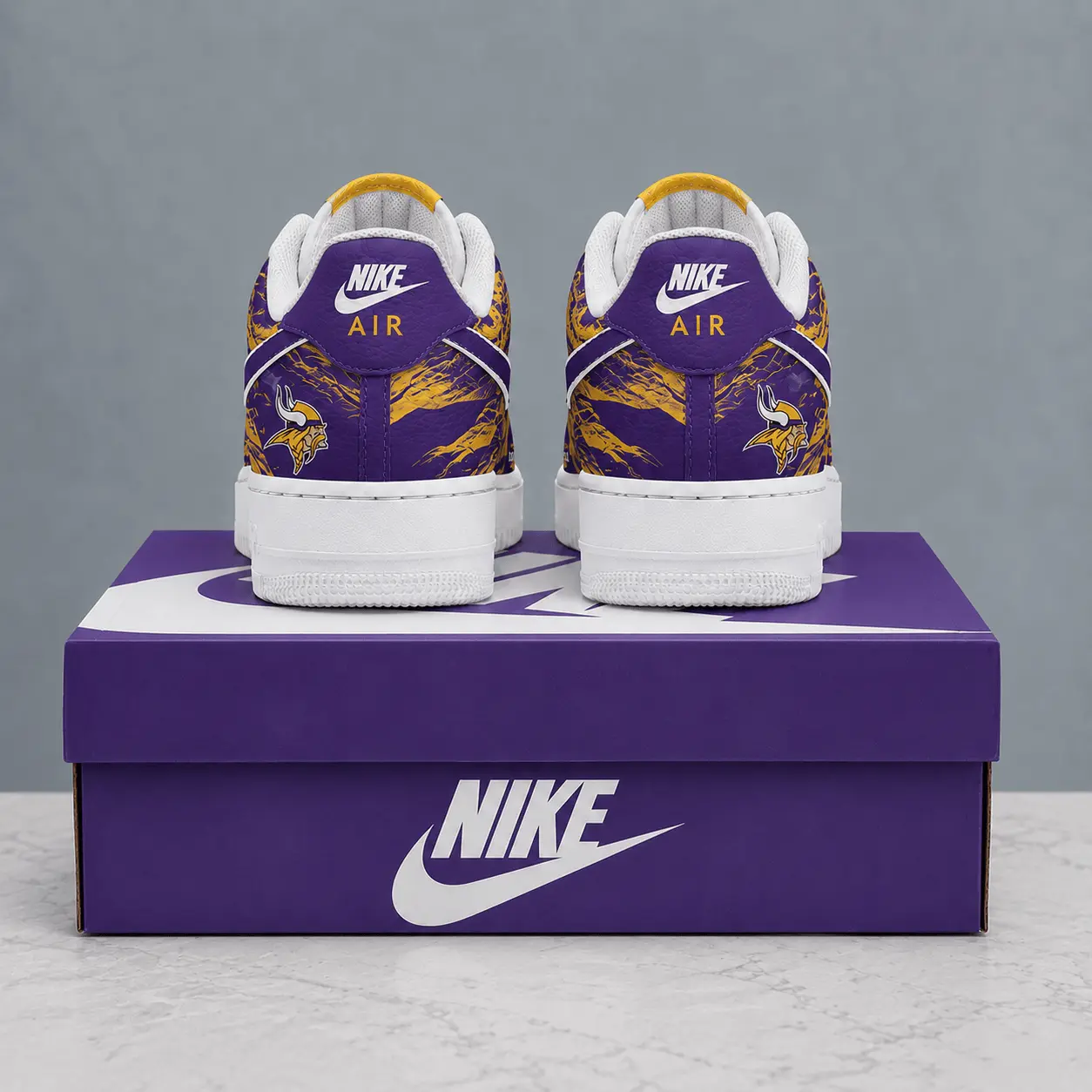 Minnesota Vikings | Premium NFL Stadium Talon Line AF1 Shoes NTD - Image 3