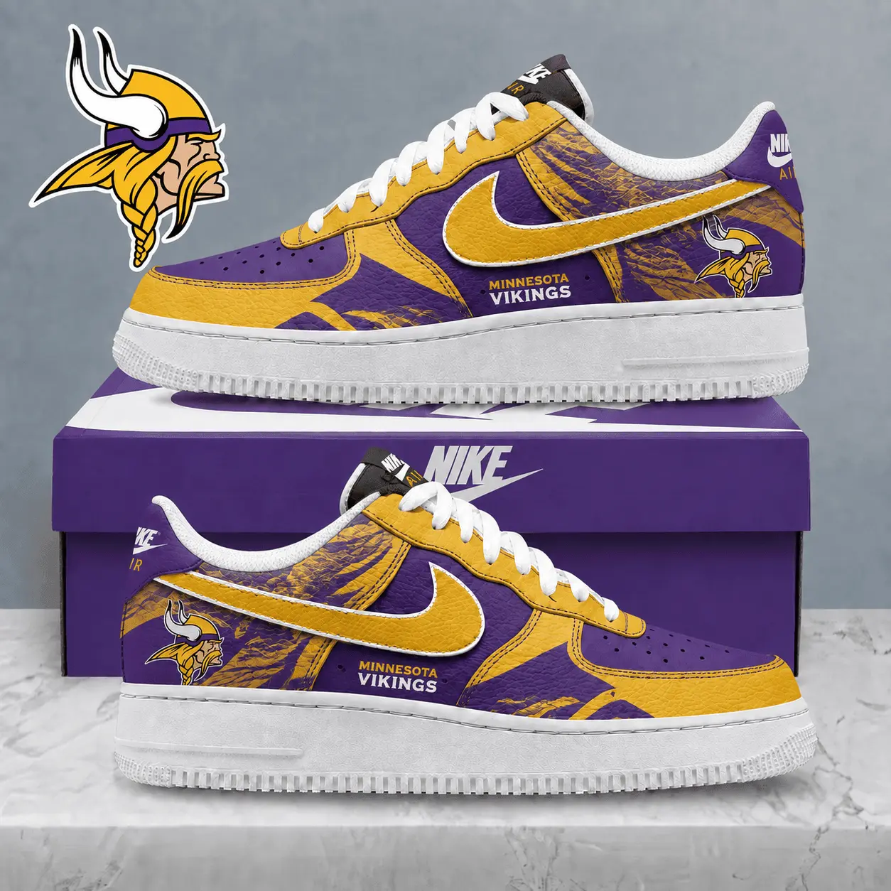 Minnesota Vikings | Premium NFL Stadium Talon Line AF1 Shoes NTD
