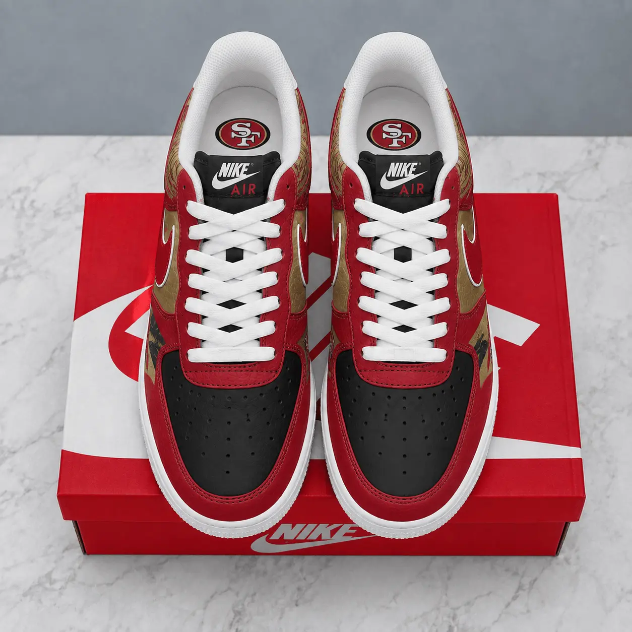 San Francisco 49ers | Premium NFL Stadium Talon Line AF1 Shoes NTD - Image 2