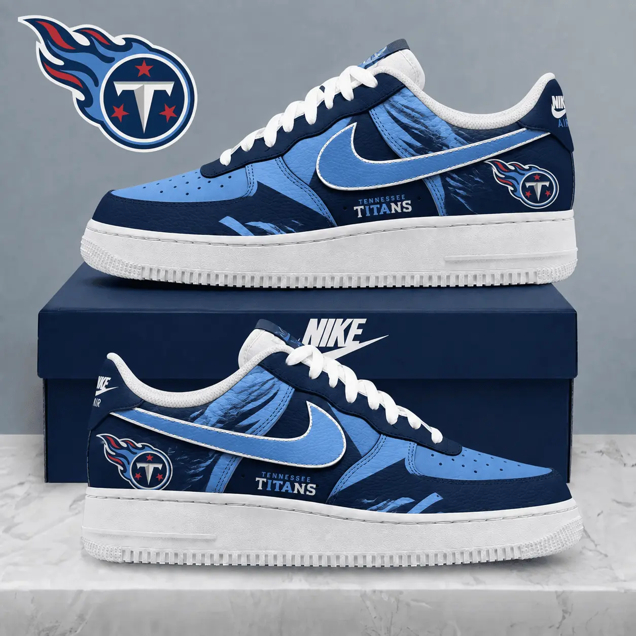 Tennessee Titans | Premium NFL Stadium Talon Line AF1 Shoes NTD