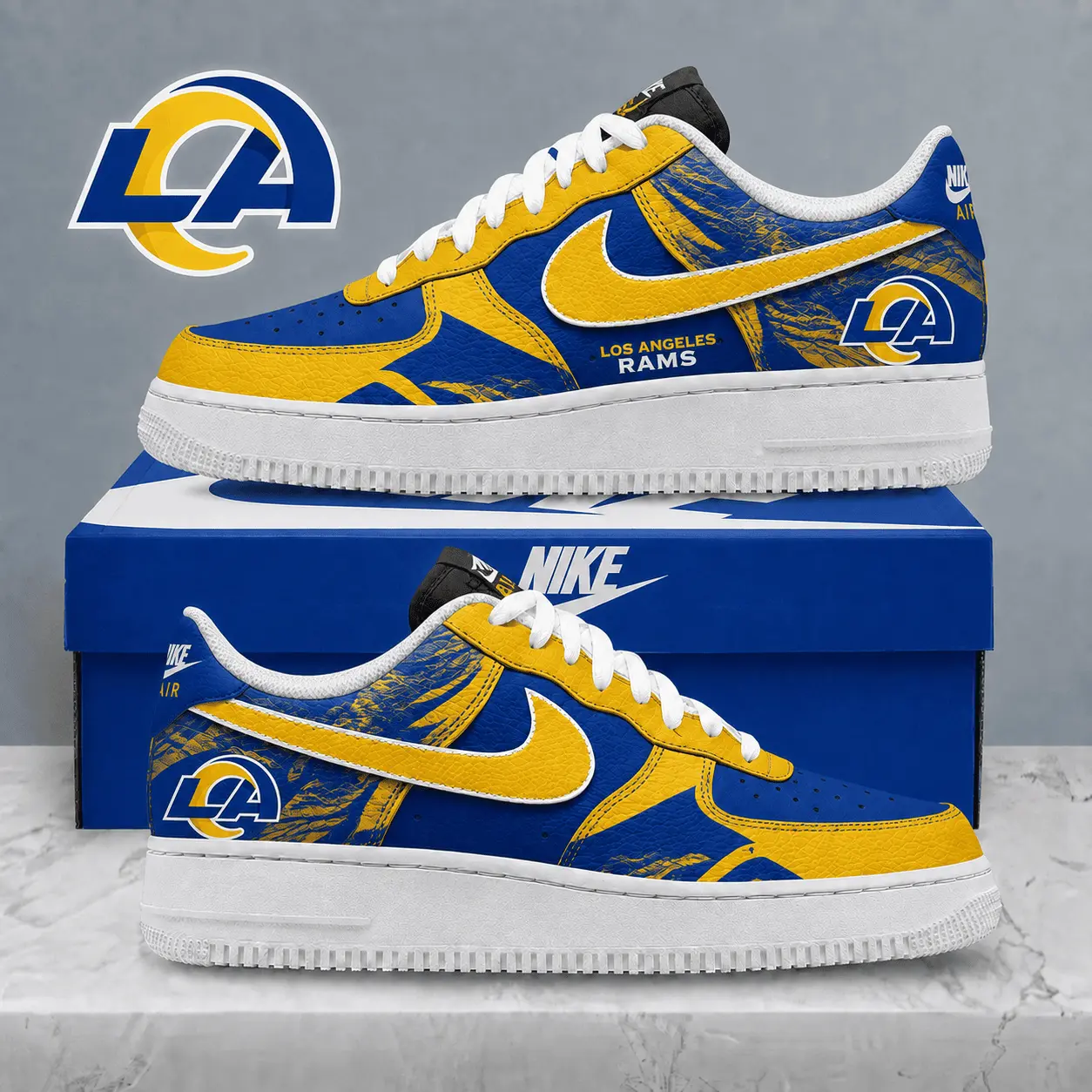 Los Angeles Rams | Premium NFL Stadium Talon Line AF1 Shoes NTD