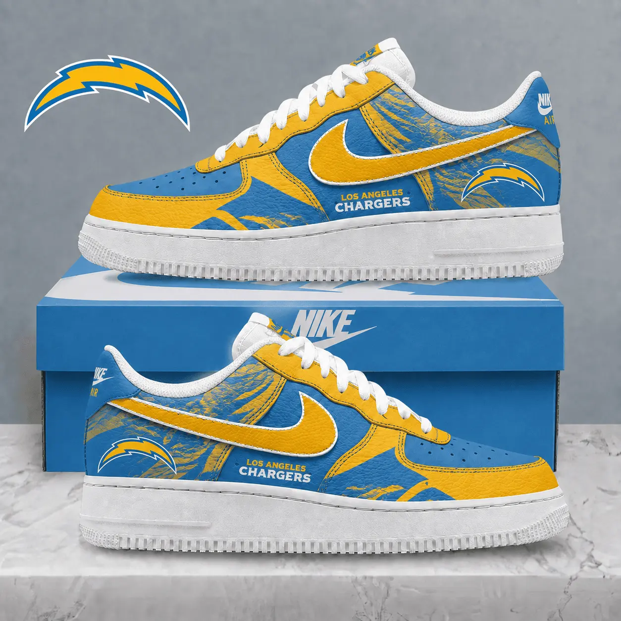 Los Angeles Chargers | Premium NFL Stadium Talon Line AF1 Shoes NTD
