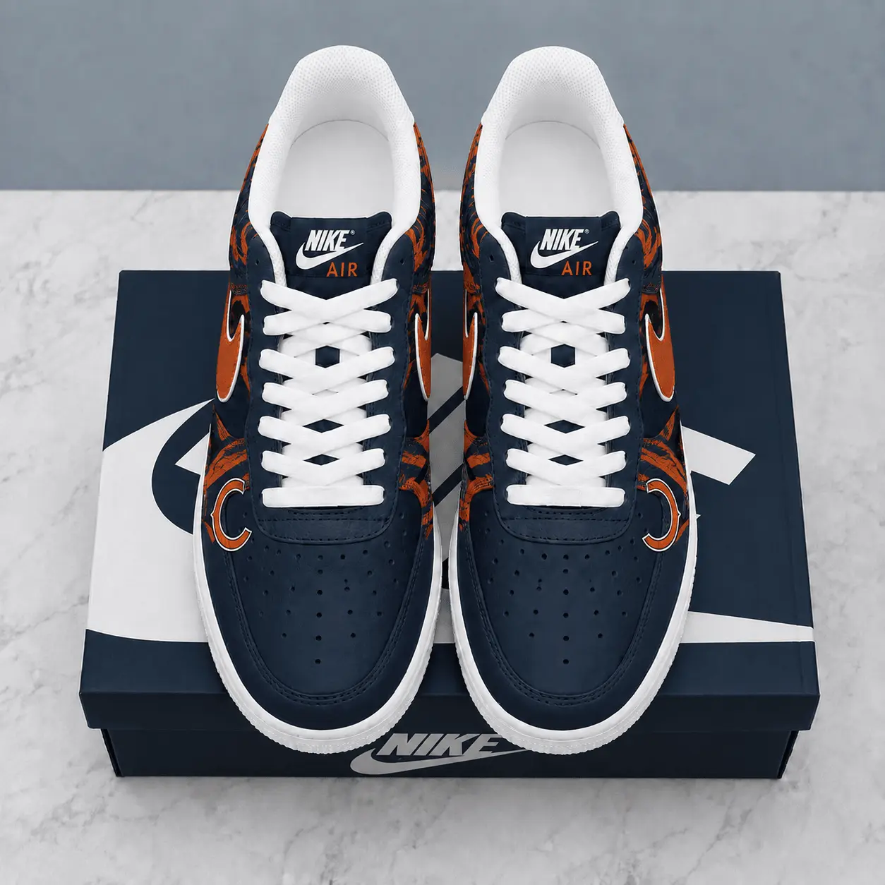 Chicago Bears | Premium NFL Stadium Talon Line AF1 Shoes NTD - Image 2