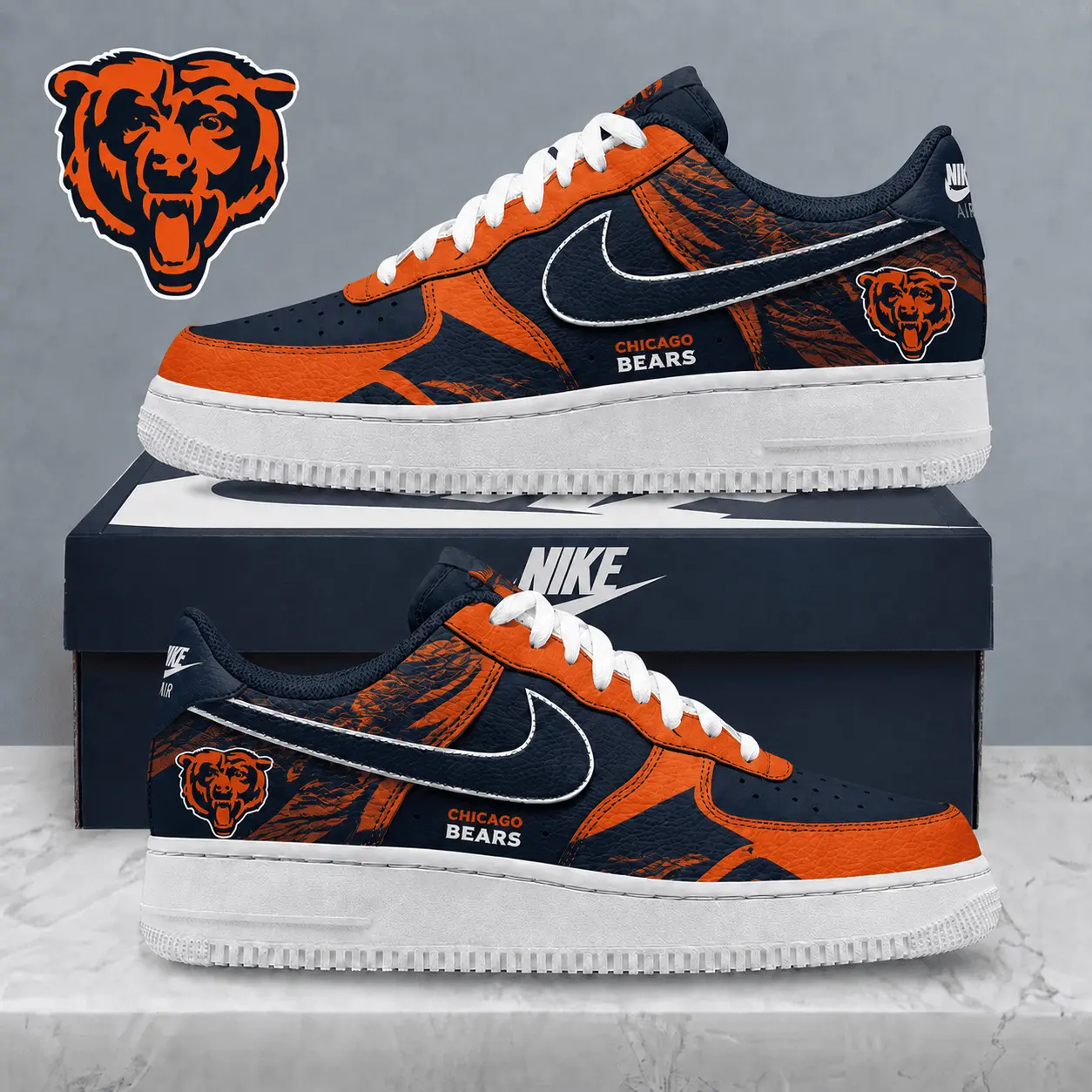 Chicago Bears | Premium NFL Stadium Talon Line AF1 Shoes NTD