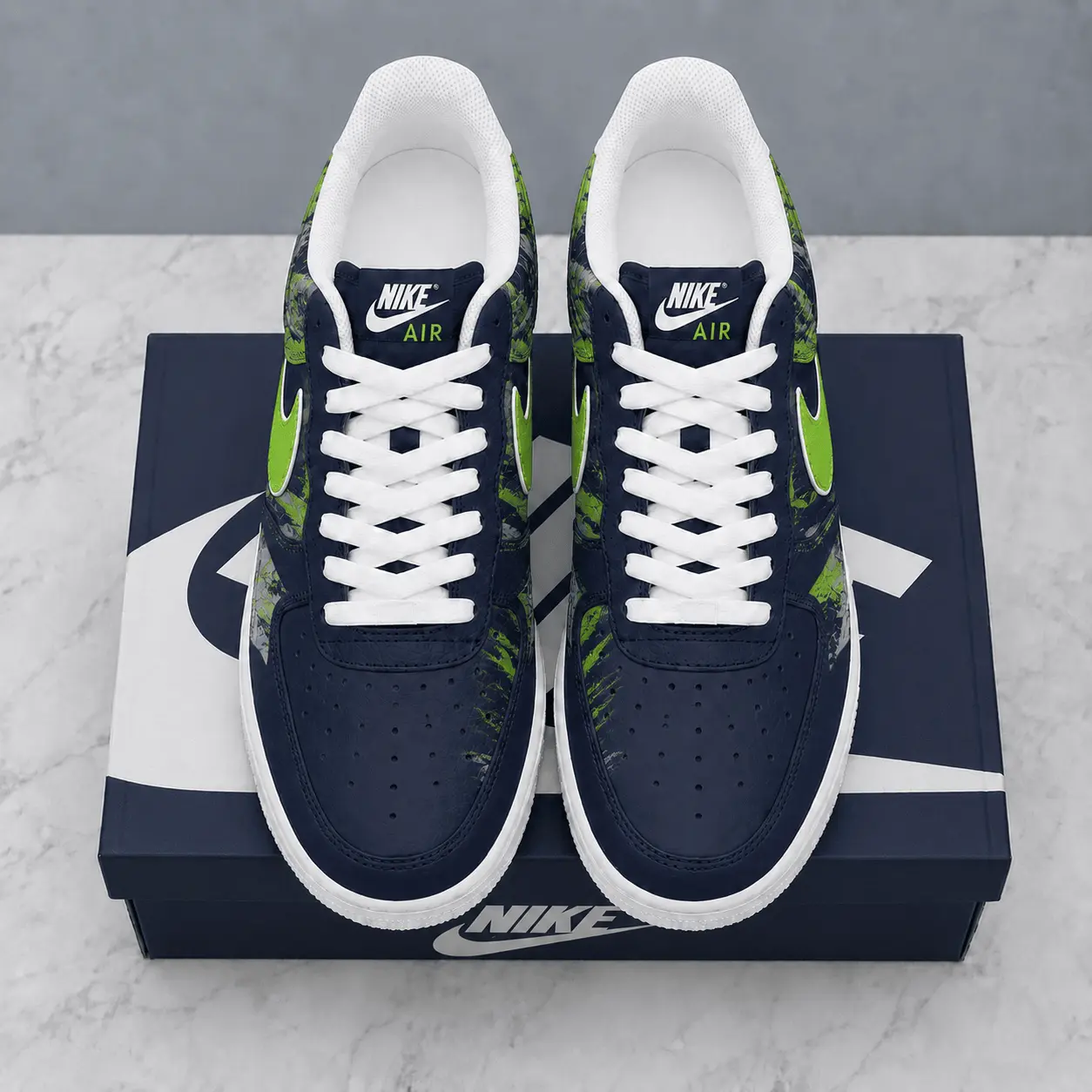 Seattle Seahawks | Premium NFL Stadium Talon Line AF1 Shoes NTD - Image 2