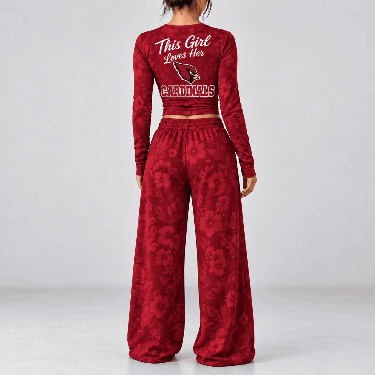 Arizona Cardinals | Premium NFL Game Day Bloom Long Sleeve Shirt & Pants Set TD - Image 3