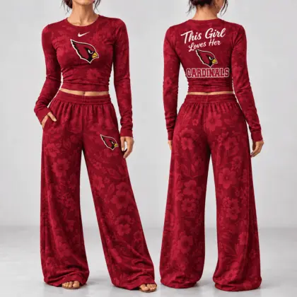 Arizona Cardinals | Premium NFL Game Day Bloom Long Sleeve Shirt & Pants Set TD