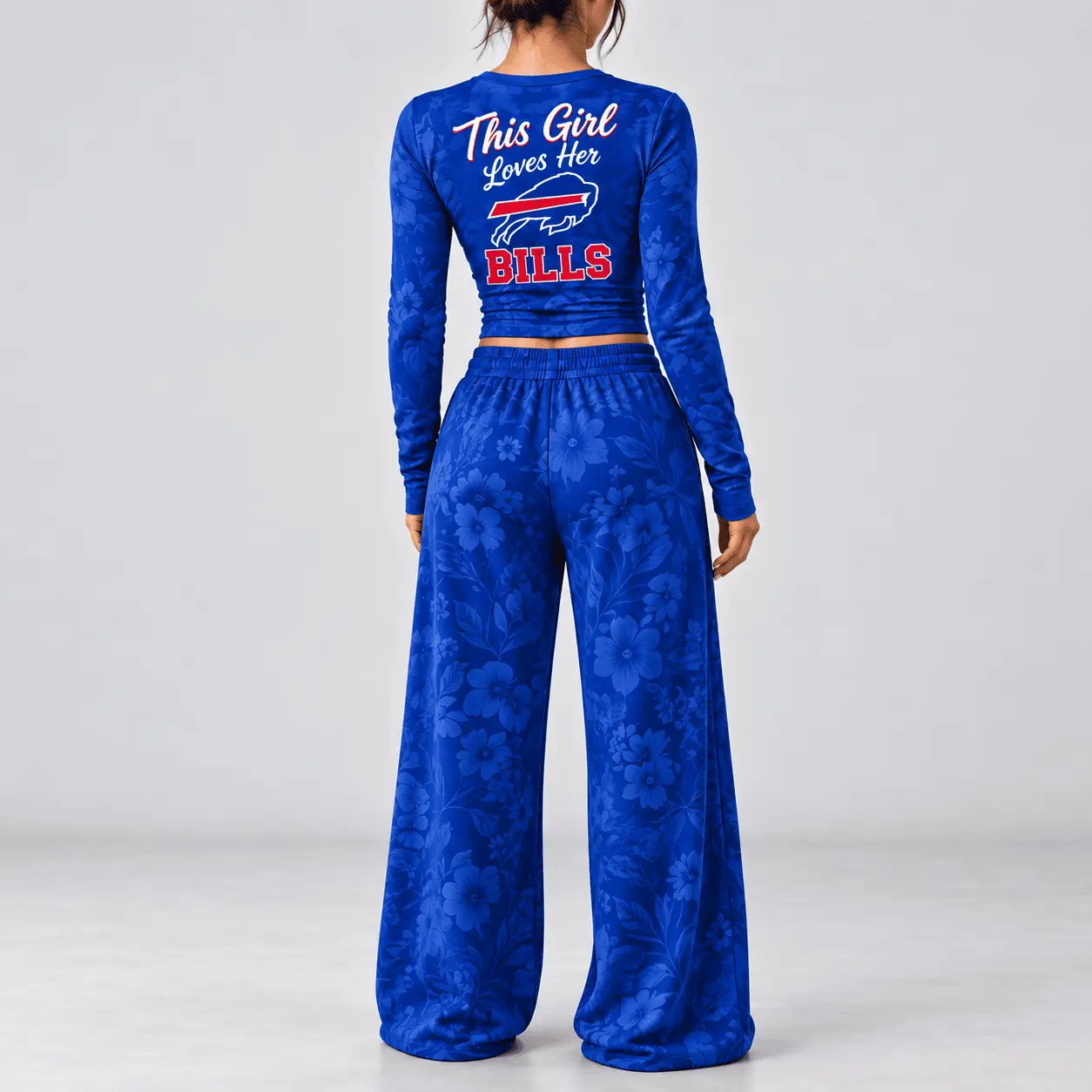 Buffalo Bills | Premium NFL Game Day Bloom Long Sleeve Shirt & Pants Set TD - Image 3
