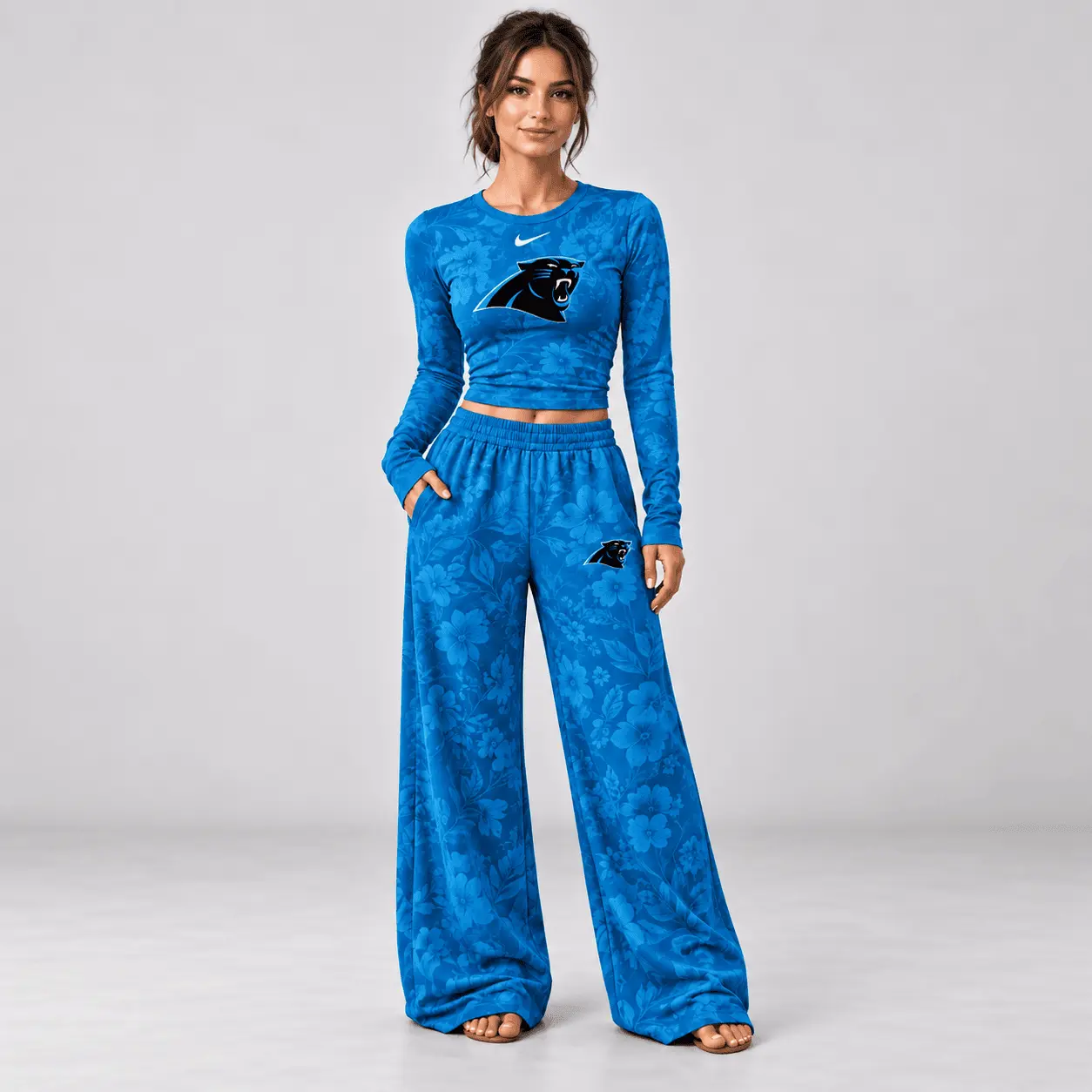 Carolina Panthers | Premium NFL Game Day Bloom Long Sleeve Shirt & Pants Set TD - Image 2