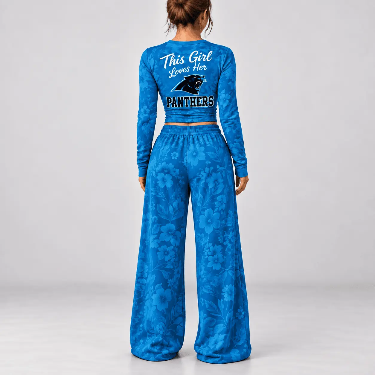 Carolina Panthers | Premium NFL Game Day Bloom Long Sleeve Shirt & Pants Set TD - Image 3