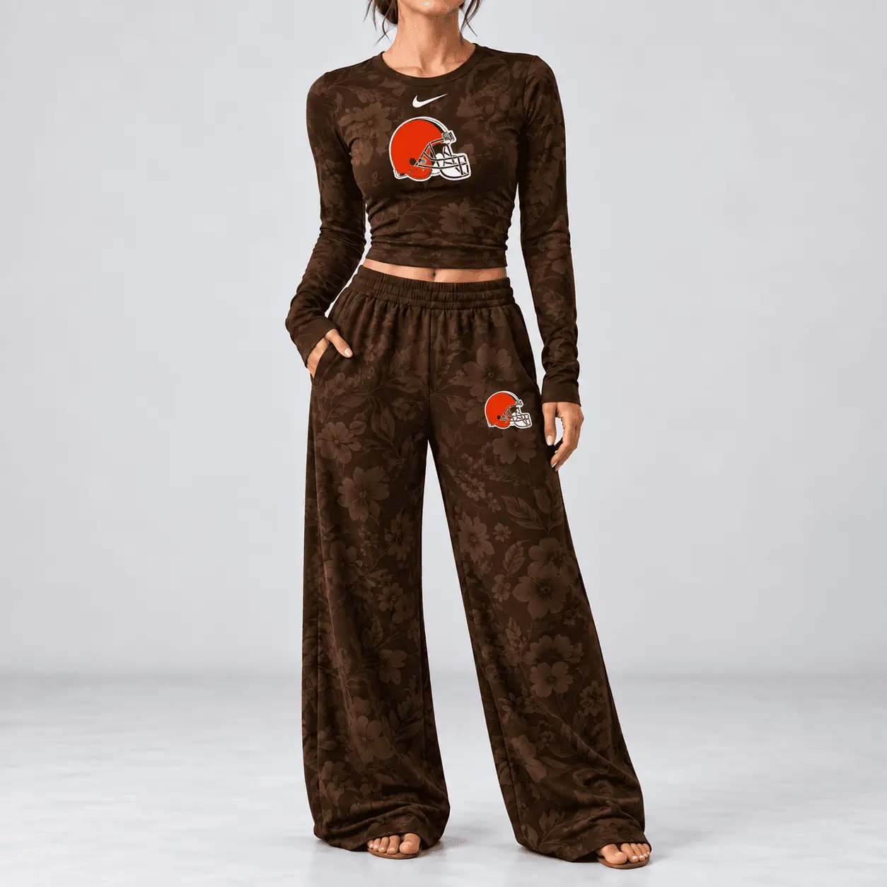 Cleveland Browns | Premium NFL Game Day Bloom Long Sleeve Shirt & Pants Set TD - Image 2