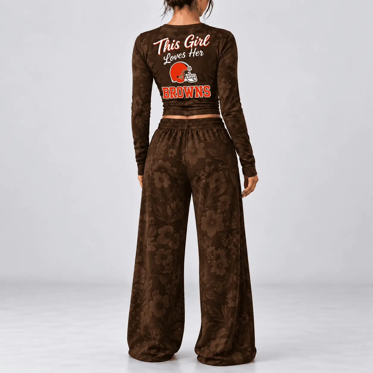 Cleveland Browns | Premium NFL Game Day Bloom Long Sleeve Shirt & Pants Set TD - Image 3