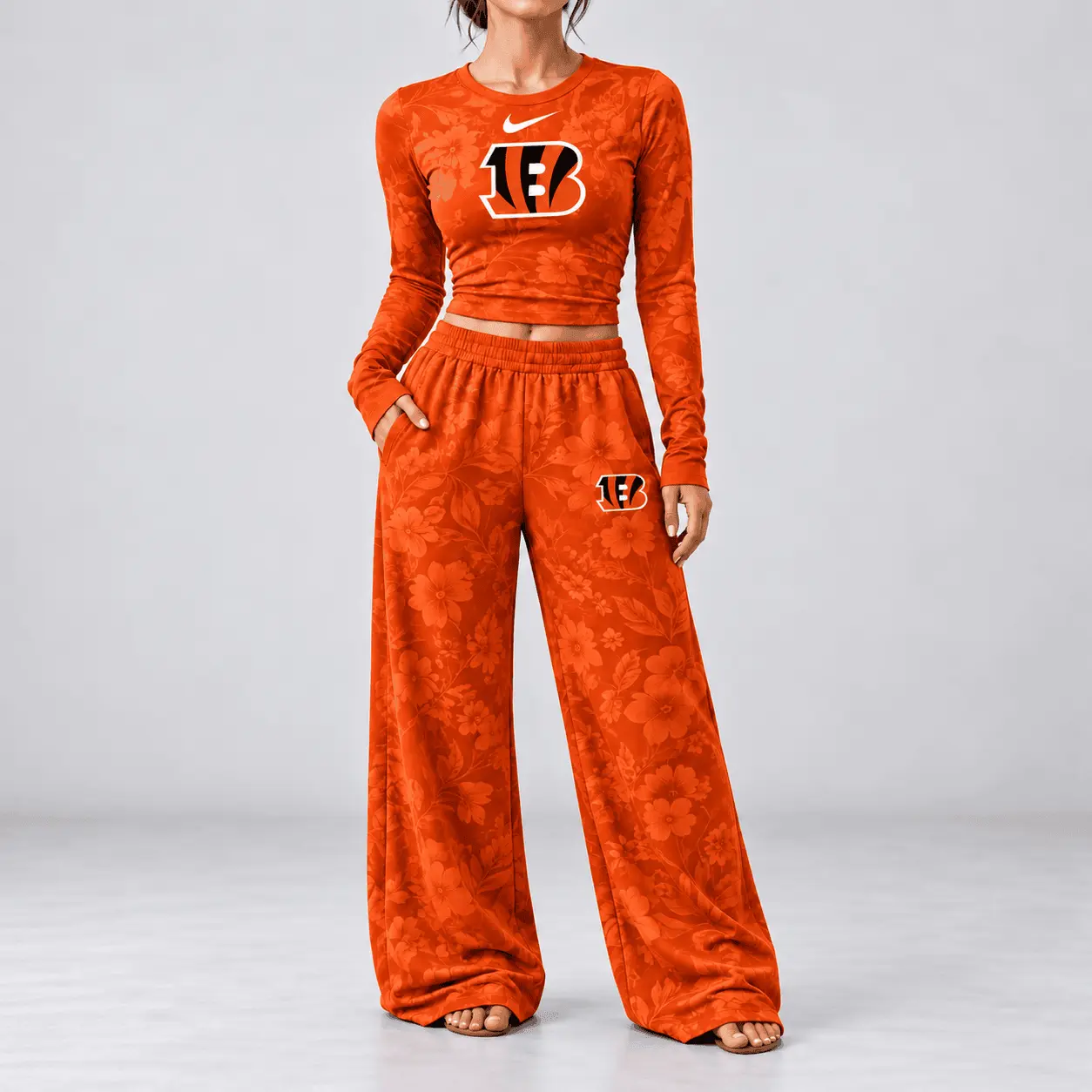 Cincinnati Bengals | Premium NFL Game Day Bloom Long Sleeve Shirt & Pants Set TD - Image 2