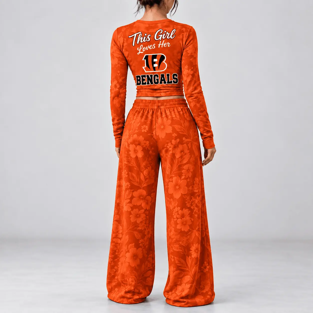 Cincinnati Bengals | Premium NFL Game Day Bloom Long Sleeve Shirt & Pants Set TD - Image 3