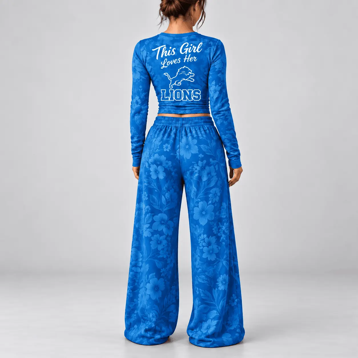 Detroit Lions | Premium NFL Game Day Bloom Long Sleeve Shirt & Pants Set TD - Image 3