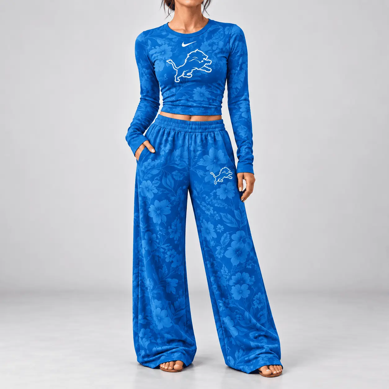 Detroit Lions | Premium NFL Game Day Bloom Long Sleeve Shirt & Pants Set TD - Image 2