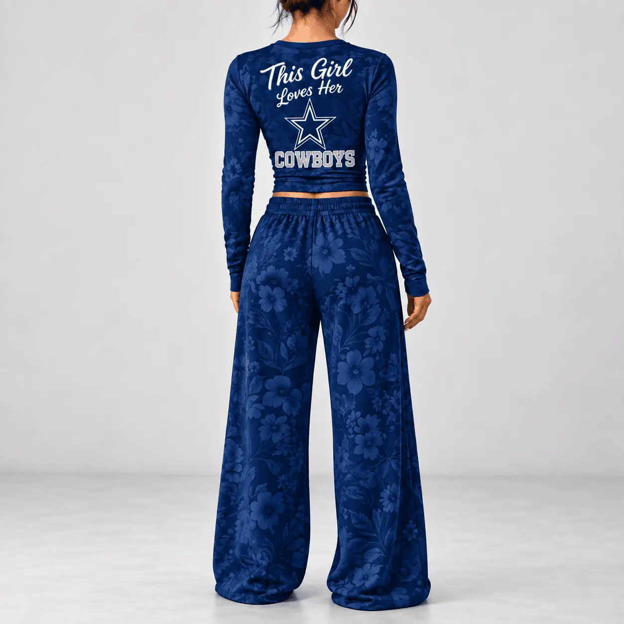 Dallas Cowboys | Premium NFL Game Day Bloom Long Sleeve Shirt & Pants Set TD - Image 3