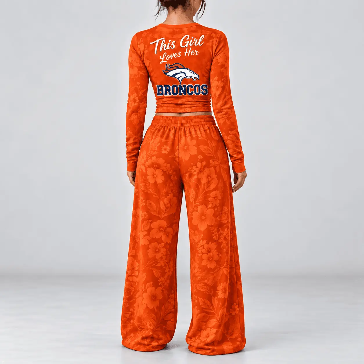 Denver Broncos | Premium NFL Game Day Bloom Long Sleeve Shirt & Pants Set TD - Image 3
