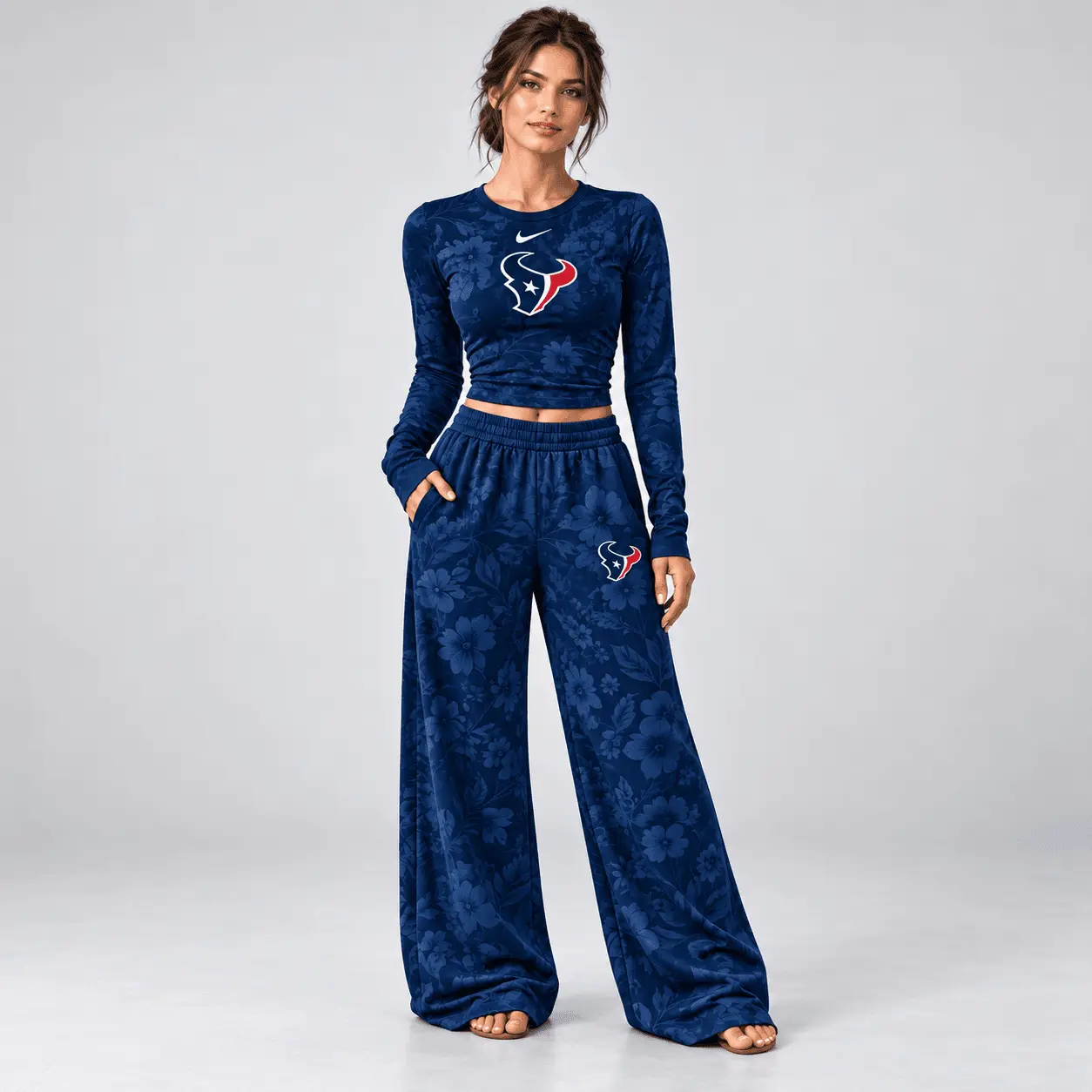 Houston Texans | Premium NFL Game Day Bloom Long Sleeve Shirt & Pants Set TD - Image 2