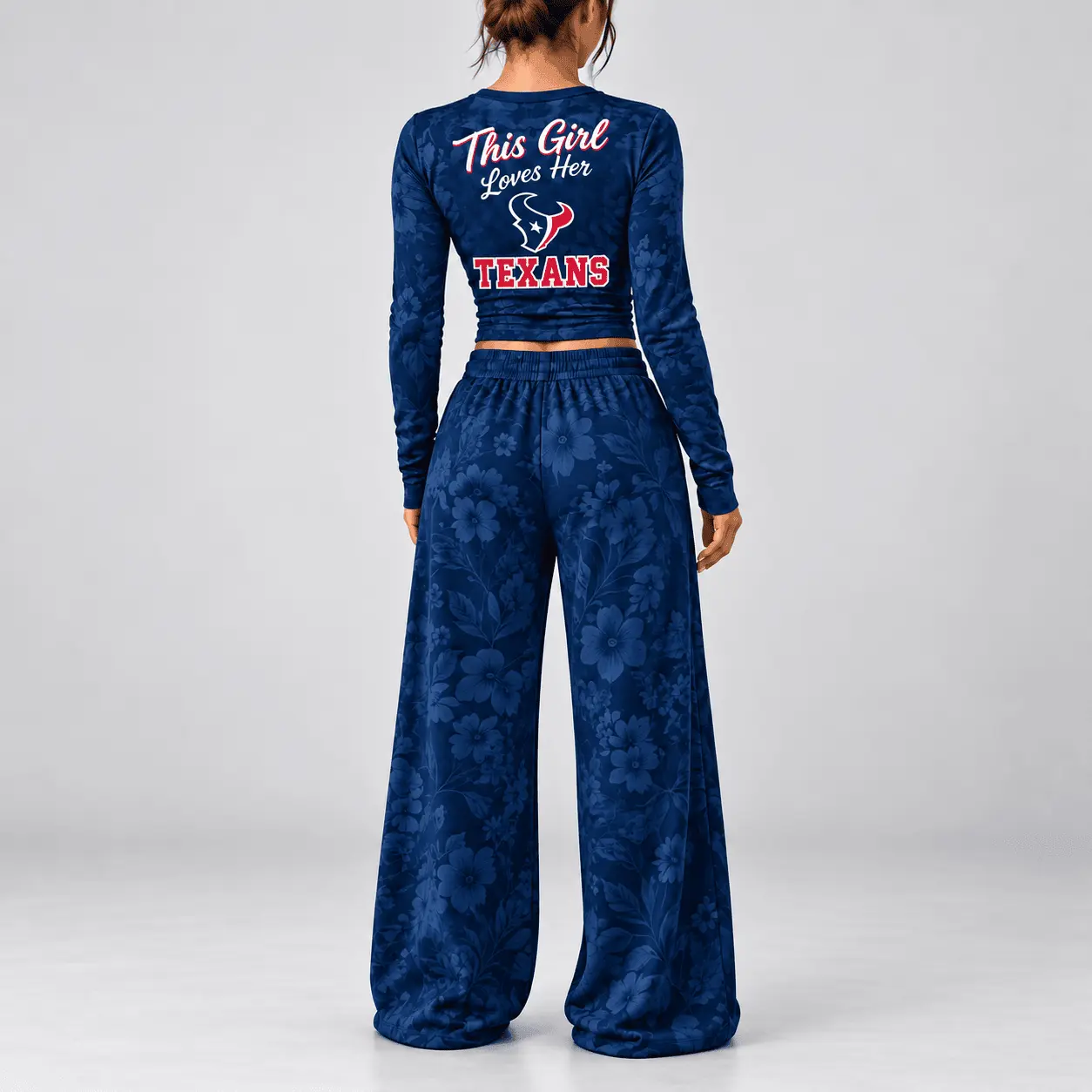 Houston Texans | Premium NFL Game Day Bloom Long Sleeve Shirt & Pants Set TD - Image 3