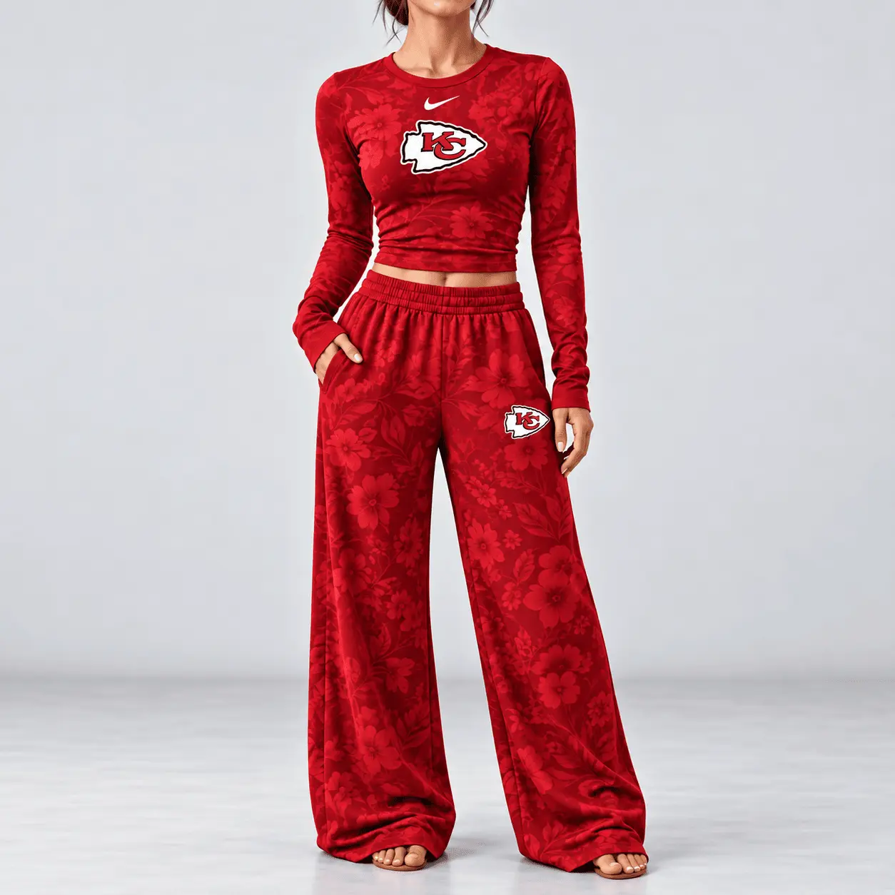 Kansas City Chiefs | Premium NFL Game Day Bloom Long Sleeve Shirt & Pants Set TD - Image 2