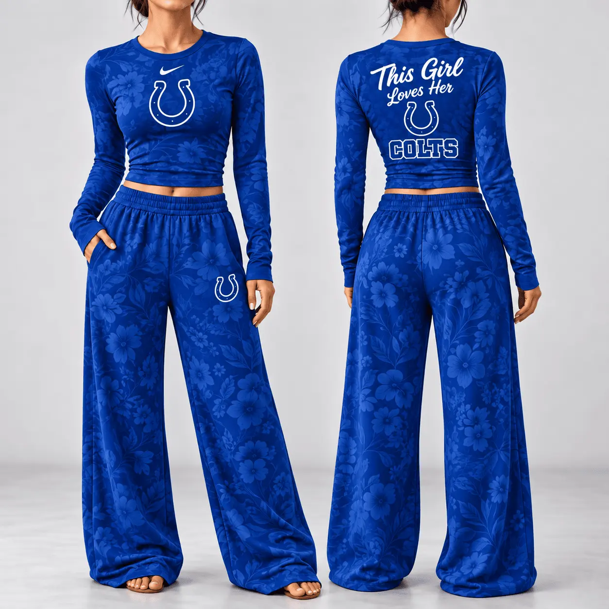 Indianapolis Colts | Premium NFL Game Day Bloom Long Sleeve Shirt & Pants Set TD