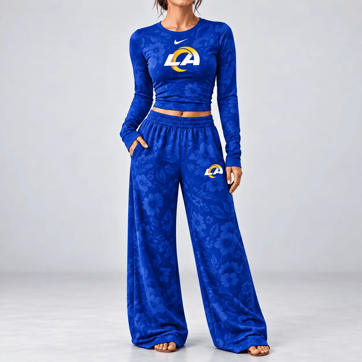 Los Angeles Rams | Premium NFL Game Day Bloom Long Sleeve Shirt & Pants Set TD - Image 2
