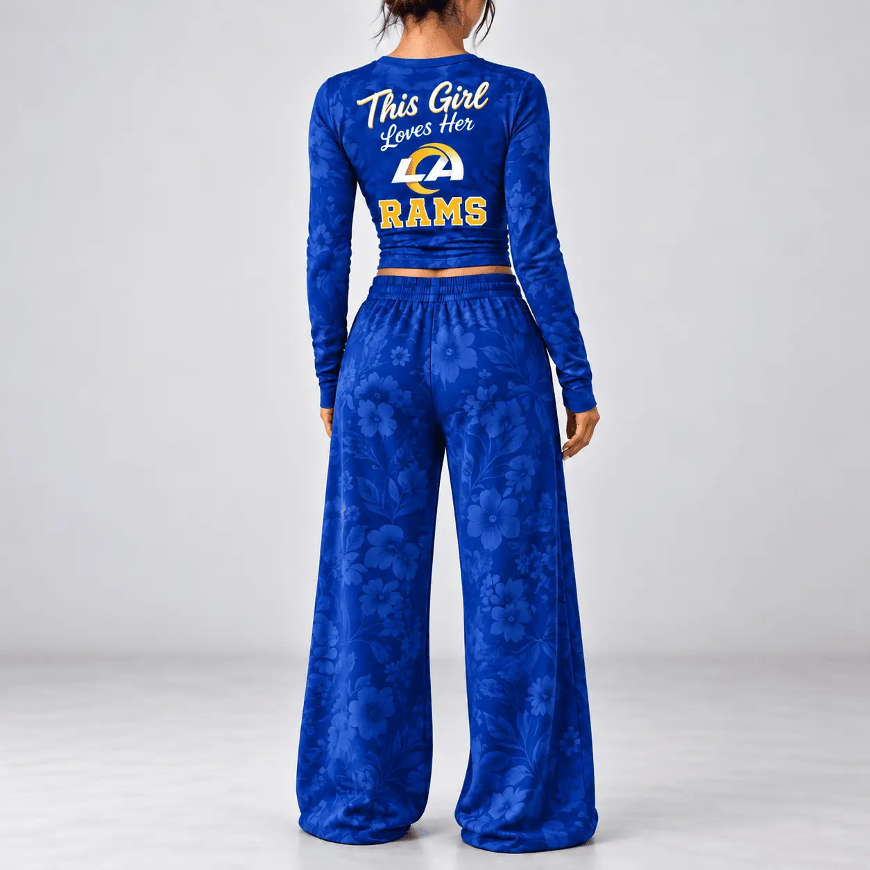 Los Angeles Rams | Premium NFL Game Day Bloom Long Sleeve Shirt & Pants Set TD - Image 3