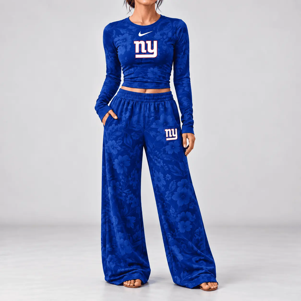 New York Giants | Premium NFL Game Day Bloom Long Sleeve Shirt & Pants Set TD - Image 2