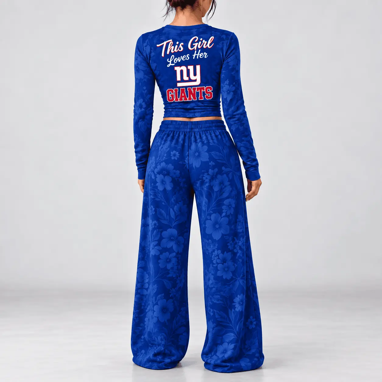 New York Giants | Premium NFL Game Day Bloom Long Sleeve Shirt & Pants Set TD - Image 3