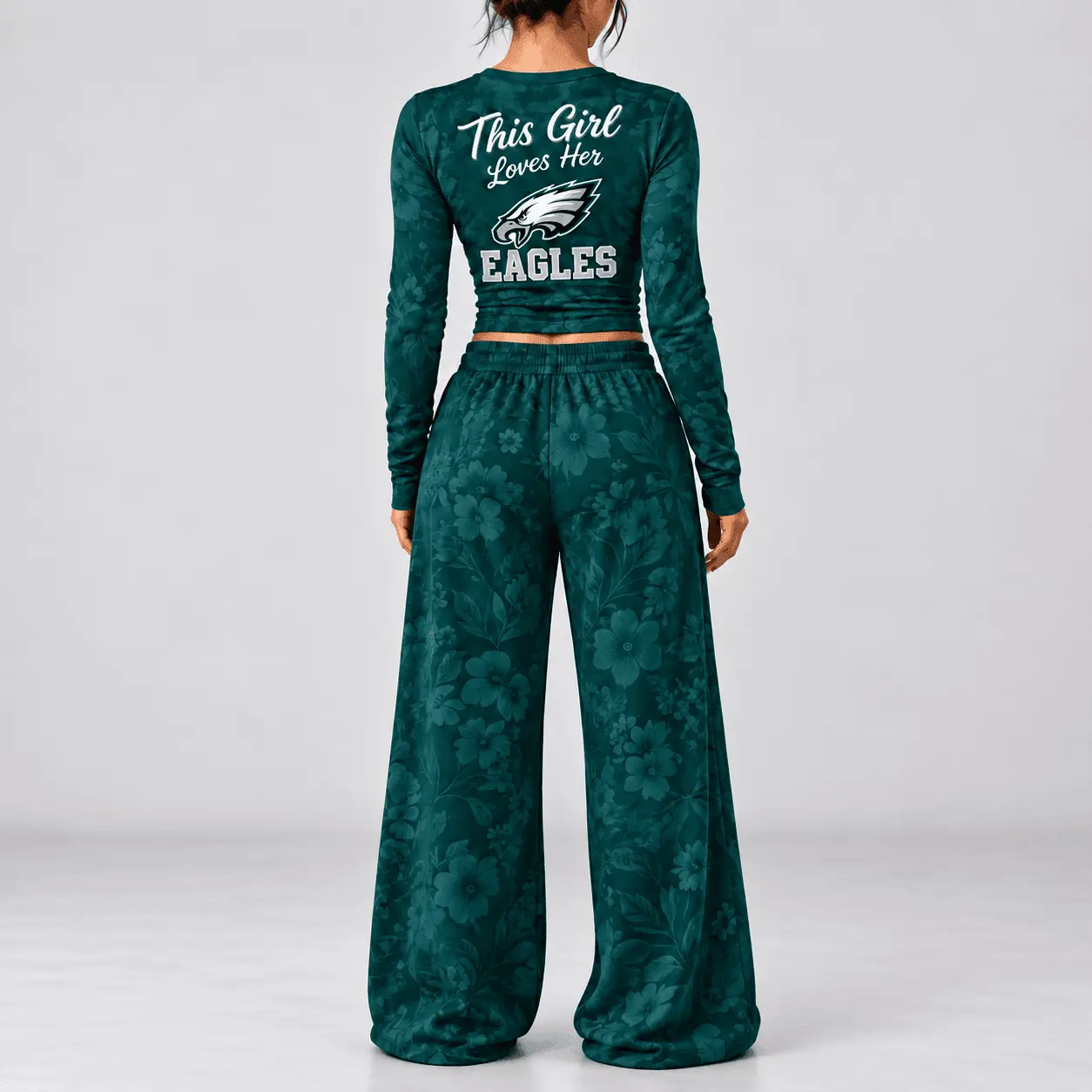 Philadelphia Eagles | Premium NFL Game Day Bloom Long Sleeve Shirt & Pants Set TD - Image 3