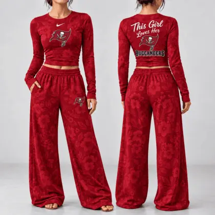 Tampa Bay Buccaneers | Premium NFL Game Day Bloom Long Sleeve Shirt & Pants Set TD