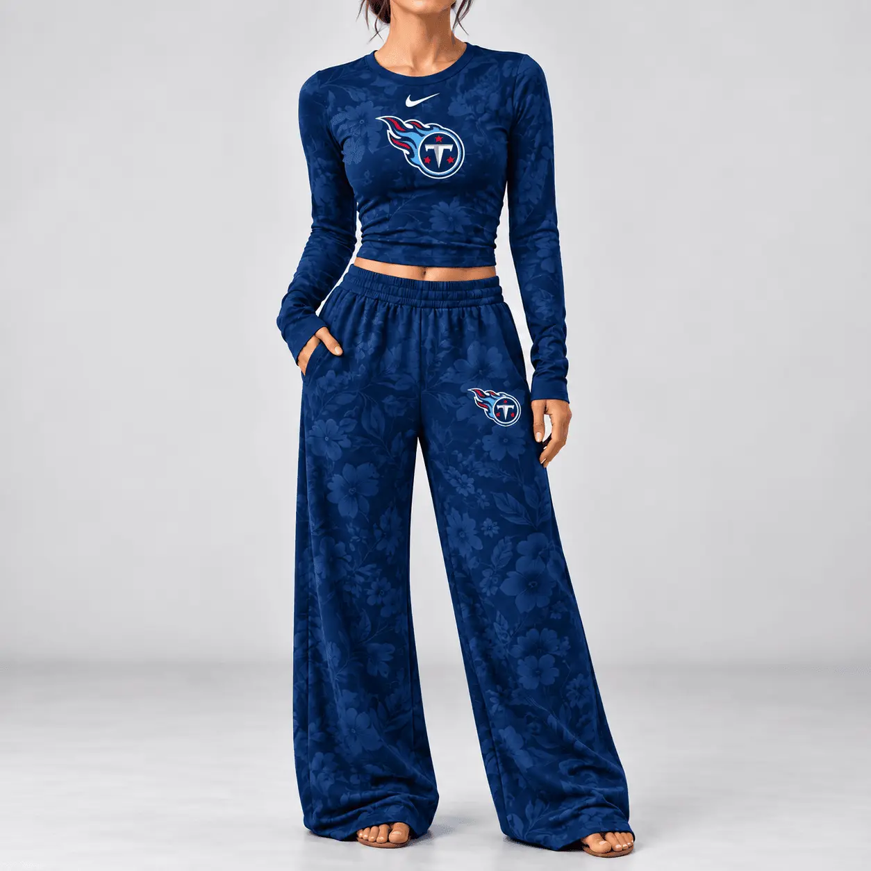 Tennessee Titans | Premium NFL Game Day Bloom Long Sleeve Shirt & Pants Set TD - Image 2
